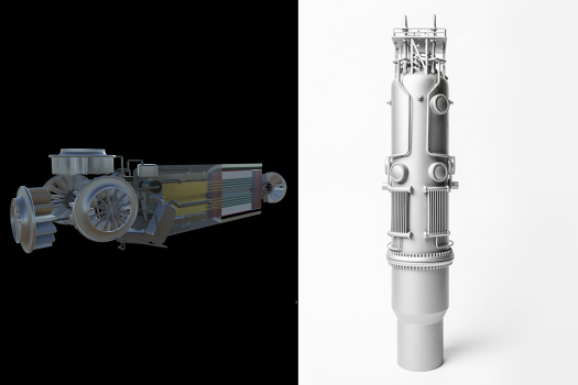 on the right in white - small modular reactor vessel - welded 20 mm V4a vessel - Good