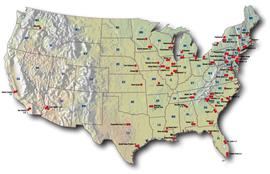 US NPP location map