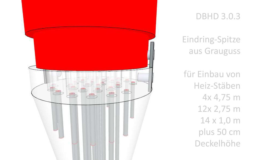 Heizbarer Eindring-Kegel für DBHD 3.0.3 High Tech Endlager bei Beverstedt